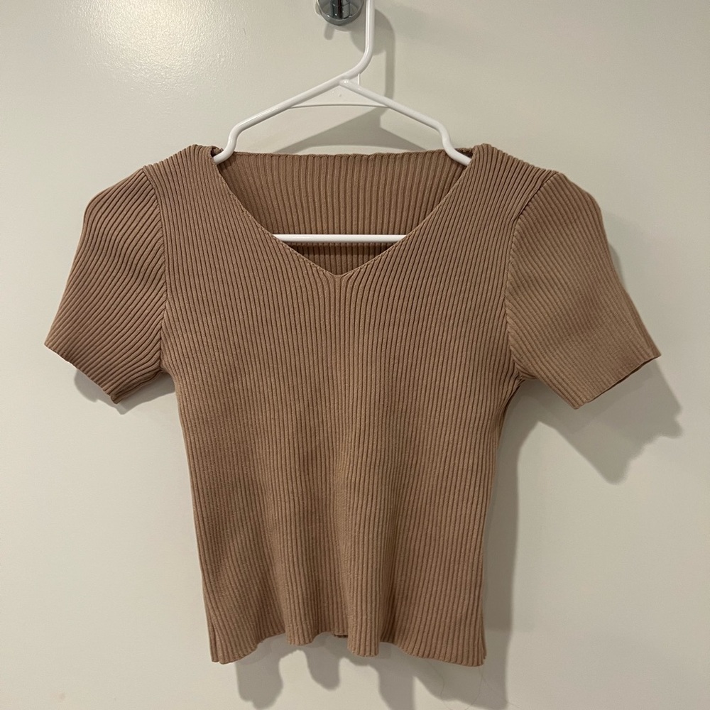 Tan Crop Top